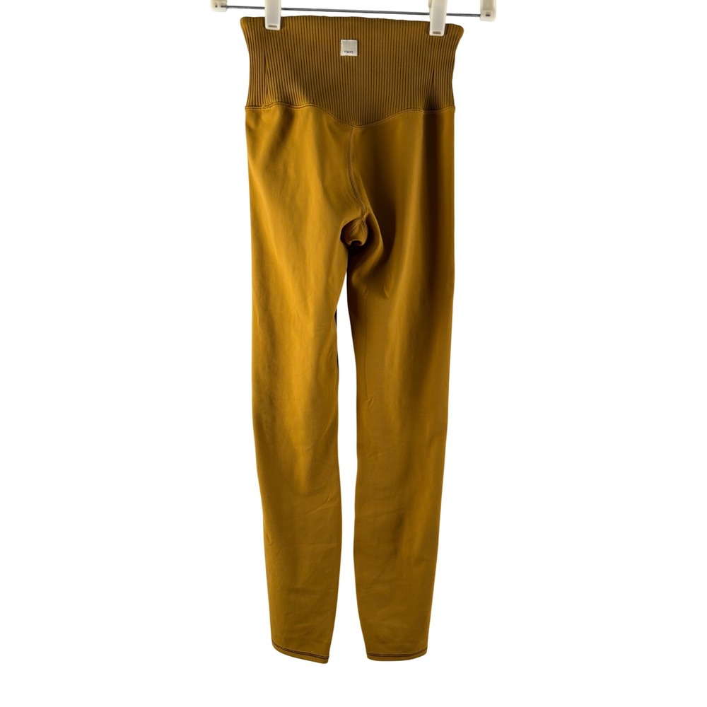 VUORI Ribbed High‎ Rise Leggings Mustard Yellow VW428 Womens XS